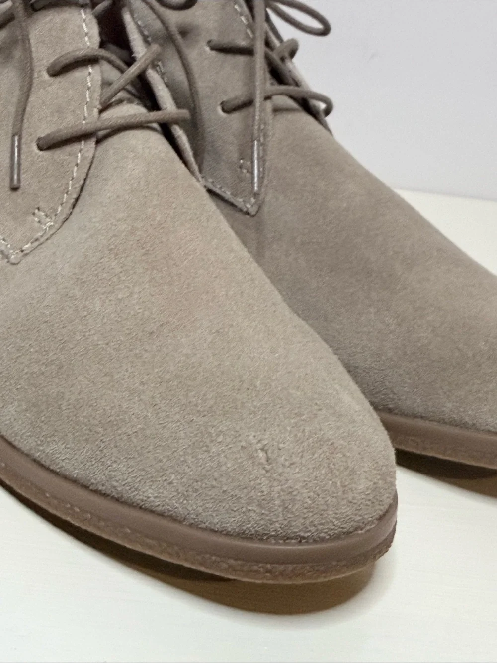 Franco Sarto Taupe Suede Chukka Dessert Ankle Boots Size 10